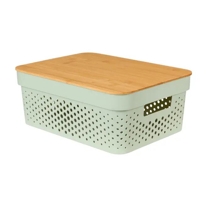 CAIXA 14 CM X 35 CM X 26 CM BAMBUMIX - BAMBU/SÁLVIA - Foto 2