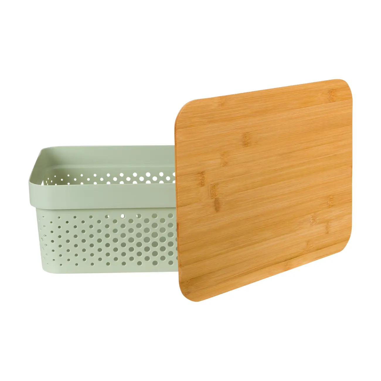 CAIXA 14 CM X 35 CM X 26 CM BAMBUMIX - BAMBU/SÁLVIA - Foto 4