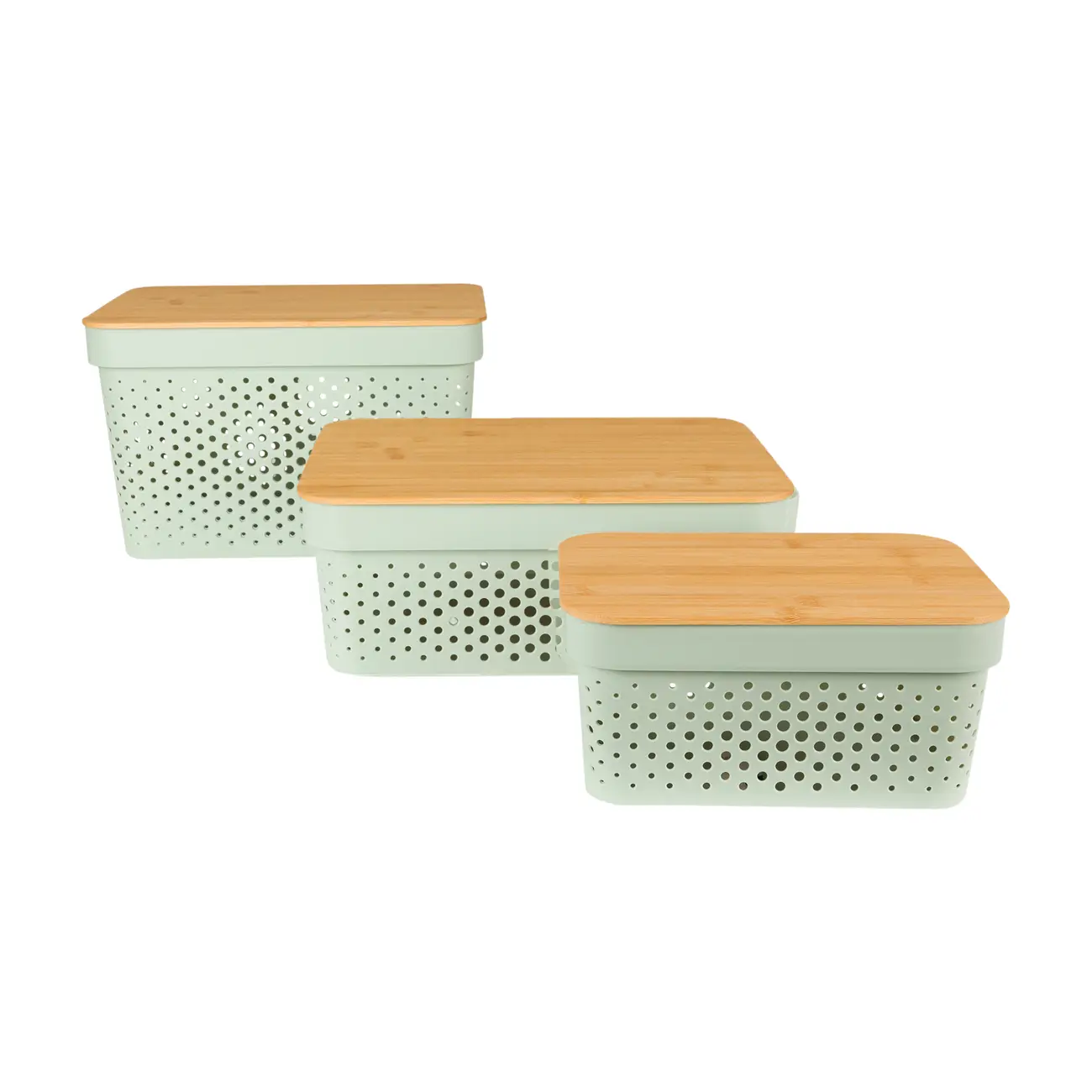 CAIXA 14 CM X 35 CM X 26 CM BAMBUMIX - BAMBU/SÁLVIA - Foto 7