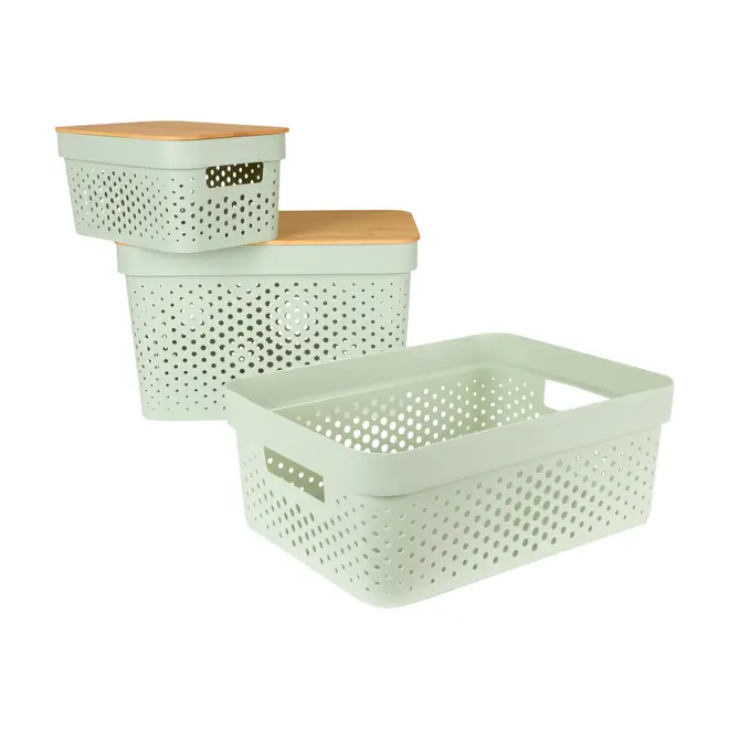 CAIXA 14 CM X 35 CM X 26 CM BAMBUMIX - BAMBU/SÁLVIA - Foto 8