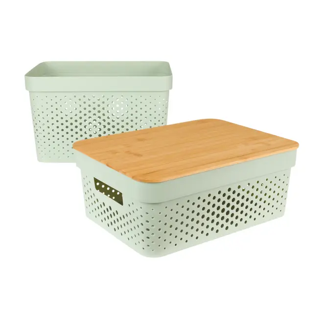 CAIXA 14 CM X 35 CM X 26 CM BAMBUMIX - BAMBU/SÁLVIA - Foto 9