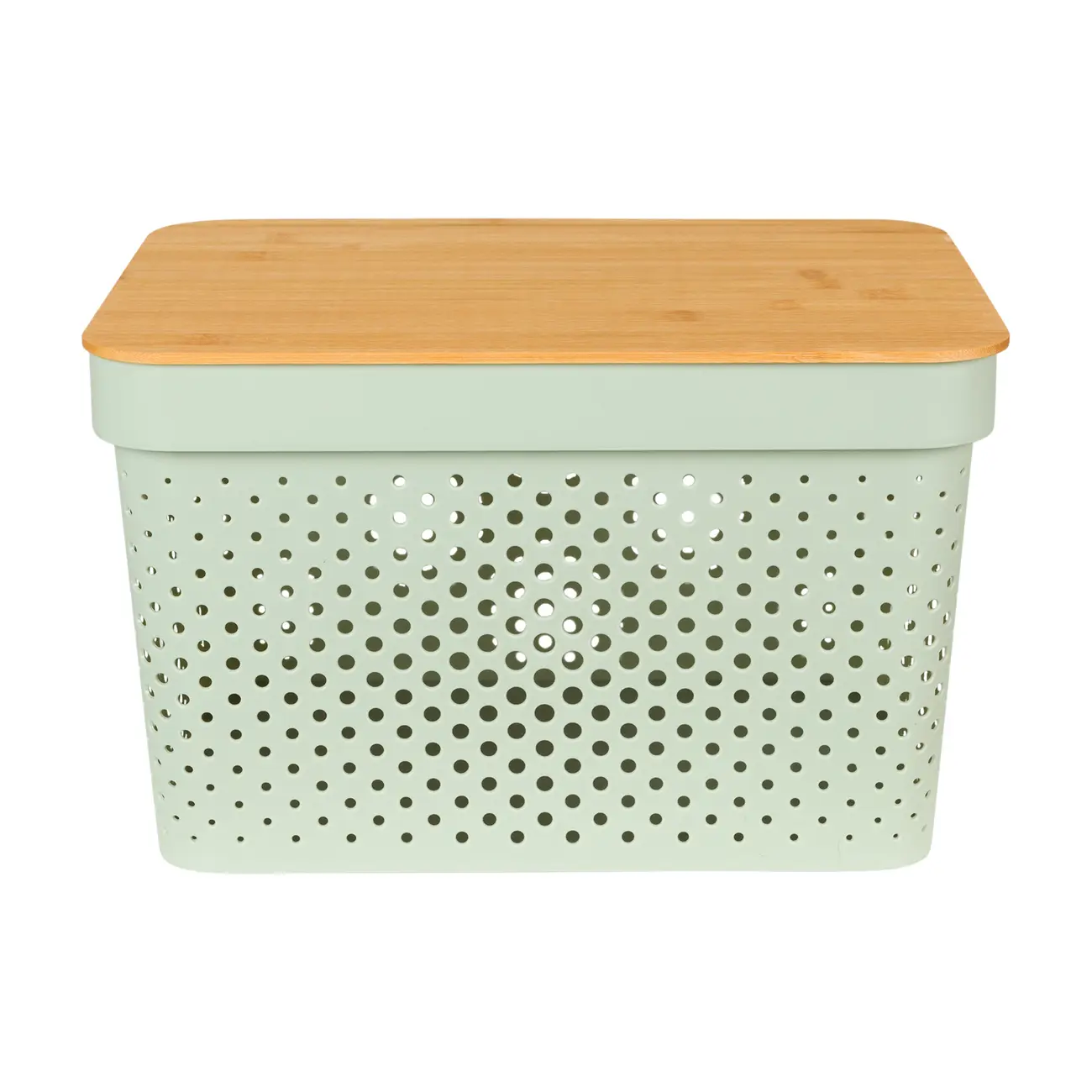 CAIXA 22 CM X 35 CM X 26 CM BAMBUMIX - BAMBU/SÁLVIA - Foto 1