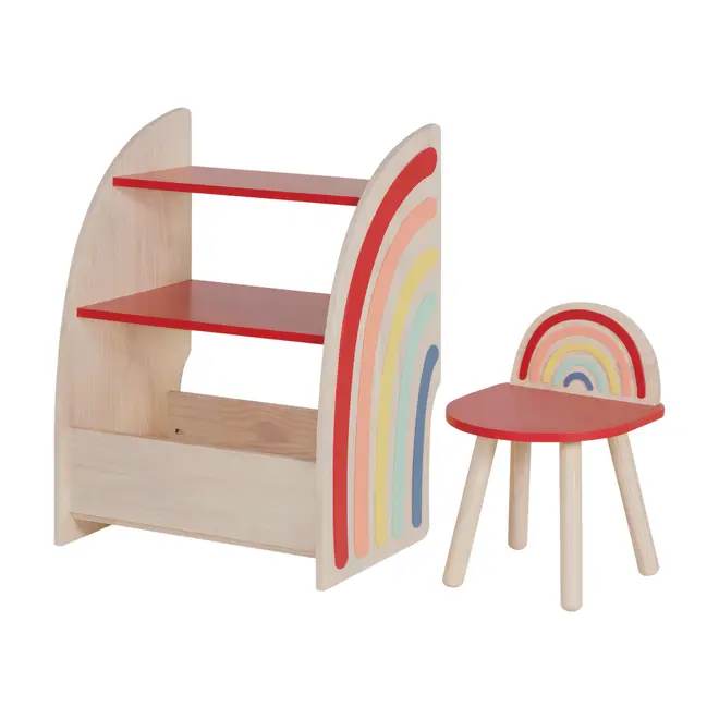 ESTANTE INFANTIL 54 CM X 73 CM ARCA-ÍRIS - NATURAL WASHED/MULTICOR - Foto 6