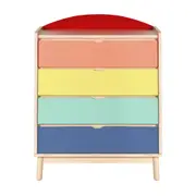 ARCA-ÍRIS CÔMODA 4 GAVETAS 75 CM X 47 CM - NATURAL WASHED/MULTICOR - Foto 1