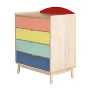 ARCA-ÍRIS CÔMODA 4 GAVETAS 75 CM X 47 CM - NATURAL WASHED/MULTICOR - Foto 2