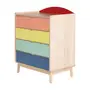 ARCA-ÍRIS CÔMODA 4 GAVETAS 75 CM X 47 CM - NATURAL WASHED/MULTICOR - Foto 2