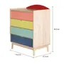 ARCA-ÍRIS CÔMODA 4 GAVETAS 75 CM X 47 CM - NATURAL WASHED/MULTICOR - Foto 8
