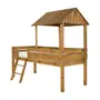 CAMA DE SOLTEIRO COM ESCADA 78 CM WOOD CAMP - ENCERADO CASTANHO - Foto 2
