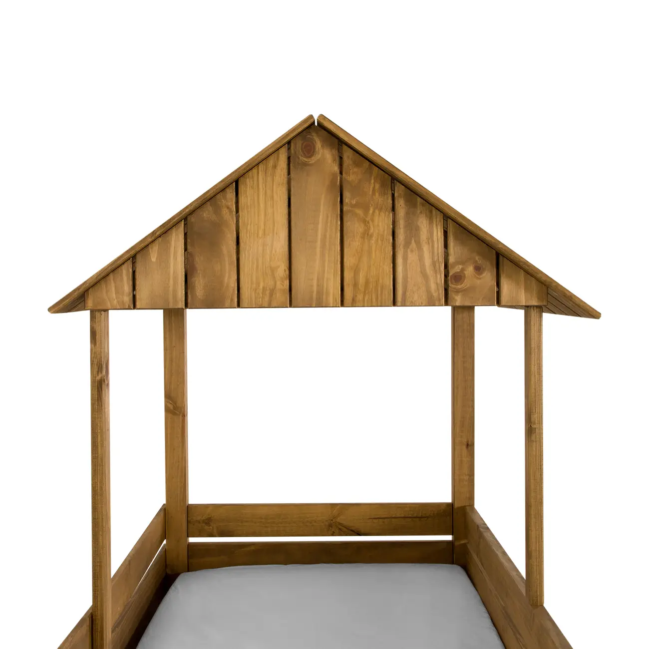 CAMA DE SOLTEIRO COM ESCADA 78 CM WOOD CAMP - ENCERADO CASTANHO - Foto 6