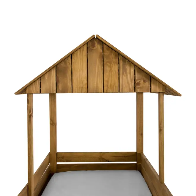 CAMA DE SOLTEIRO COM ESCADA 78 CM WOOD CAMP - ENCERADO CASTANHO - Foto 6