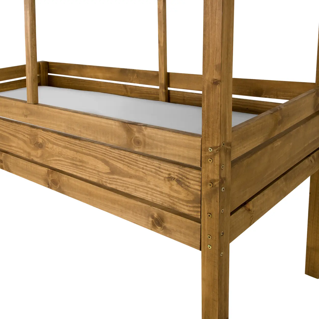 CAMA DE SOLTEIRO COM ESCADA 78 CM WOOD CAMP - ENCERADO CASTANHO - Foto 7