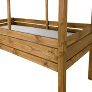 CAMA DE SOLTEIRO COM ESCADA 78 CM WOOD CAMP - ENCERADO CASTANHO - Foto 7