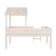 CAMA DE SOLTEIRO COM ESCADA 78 CM WOOD CAMP - BRANCO LAVADO - Foto 5