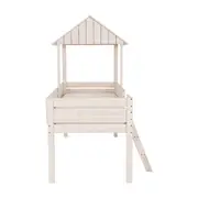 CAMA DE SOLTEIRO COM ESCADA 78 CM WOOD CAMP - BRANCO LAVADO - Foto 6