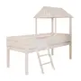 CAMA DE SOLTEIRO COM ESCADA 78 CM WOOD CAMP - BRANCO LAVADO - Foto 7