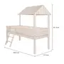 CAMA DE SOLTEIRO COM ESCADA 78 CM WOOD CAMP - BRANCO LAVADO - Foto 10