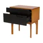 MESA DE CABECEIRA 2 GAVETAS BUARQUE - NOZES/PRETO - Foto 3