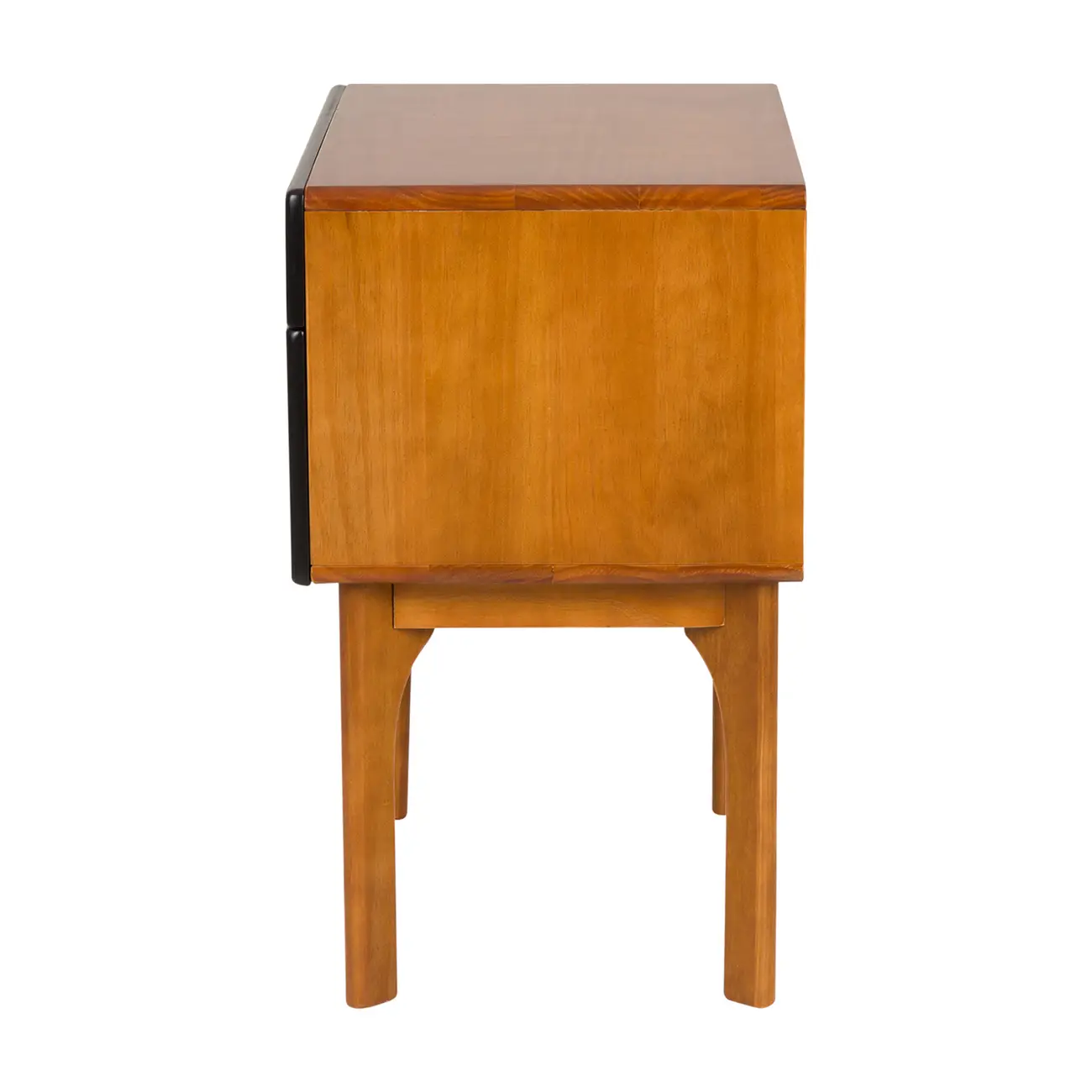 MESA DE CABECEIRA 2 GAVETAS BUARQUE - NOZES/PRETO - Foto 4