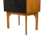 MESA DE CABECEIRA 2 GAVETAS BUARQUE - NOZES/PRETO - Foto 9