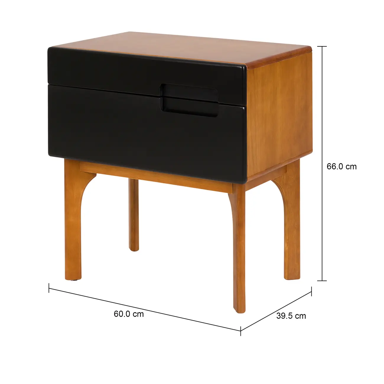 MESA DE CABECEIRA 2 GAVETAS BUARQUE - NOZES/PRETO - Foto 10