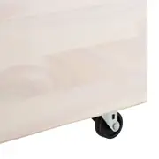 BAÚ COM RODÍZIOS 51 CM X 60 CM WOOD - BRANCO LAVADO - Foto 7