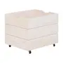CAIXA ORGANIZADORA COM RODÍZIOS 50 CM X 50 CM X 60 CM WOOD - BRANCO LAVADO - Foto 2