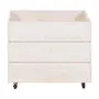CAIXA ORGANIZADORA COM RODÍZIOS 50 CM X 50 CM X 60 CM WOOD - BRANCO LAVADO - Foto 3