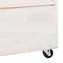 CAIXA ORGANIZADORA COM RODÍZIOS 50 CM X 50 CM X 60 CM WOOD - BRANCO LAVADO - Foto 5