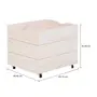 CAIXA ORGANIZADORA COM RODÍZIOS 50 CM X 50 CM X 60 CM WOOD - BRANCO LAVADO - Foto 6