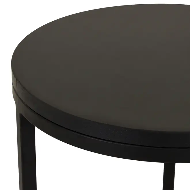 STABIL MESA LATERAL ALTA REDONDA 30 CM - PRETO/PRETO - Foto 3