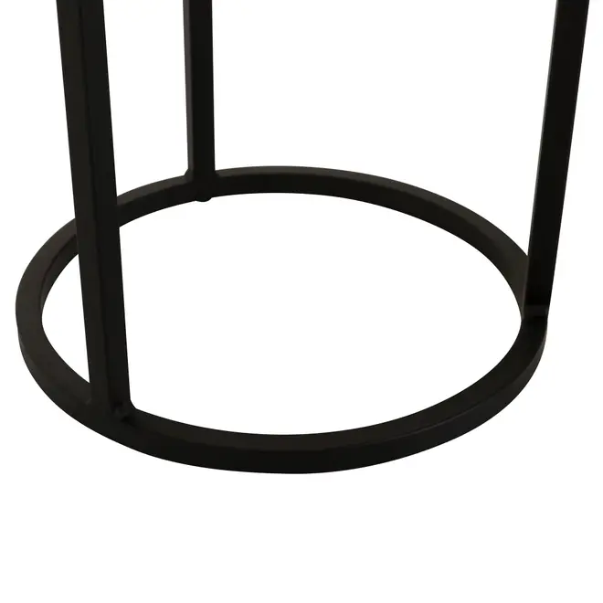 STABIL MESA LATERAL ALTA REDONDA 30 CM - PRETO/PRETO - Foto 4