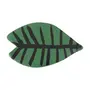 LUGAR AMERICANO 50 CM X 30 CM BICHARADA FOLHA - PRETO/VERDE - Foto 1