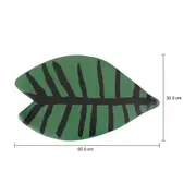 LUGAR AMERICANO 50 CM X 30 CM BICHARADA FOLHA - PRETO/VERDE - Foto 5