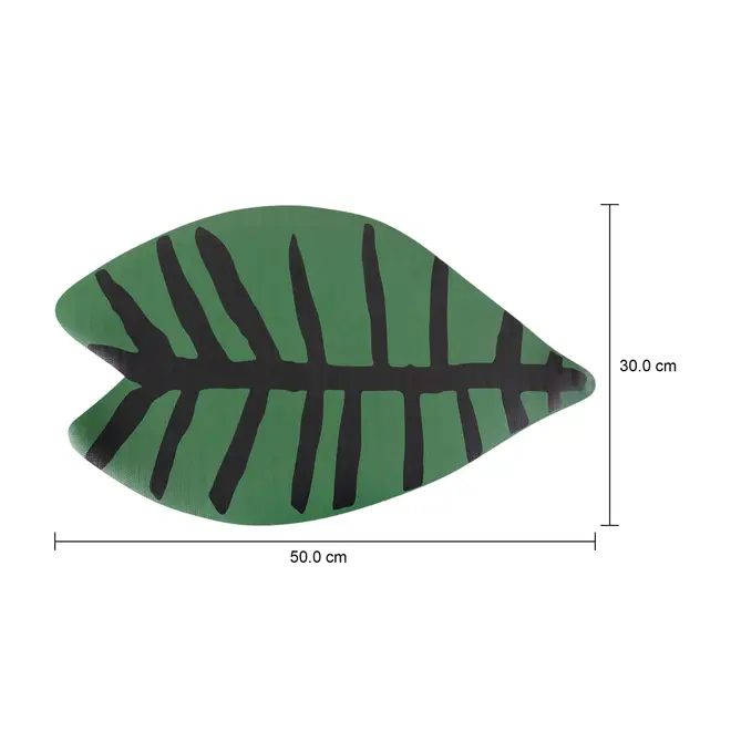 LUGAR AMERICANO 50 CM X 30 CM BICHARADA FOLHA - PRETO/VERDE - Foto 5