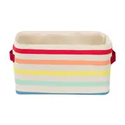 CESTO 16 CM X 28 CM X 20 CM ARCA-ÍRIS - BEGE/CORES CALEIDOCOLOR - Foto 1