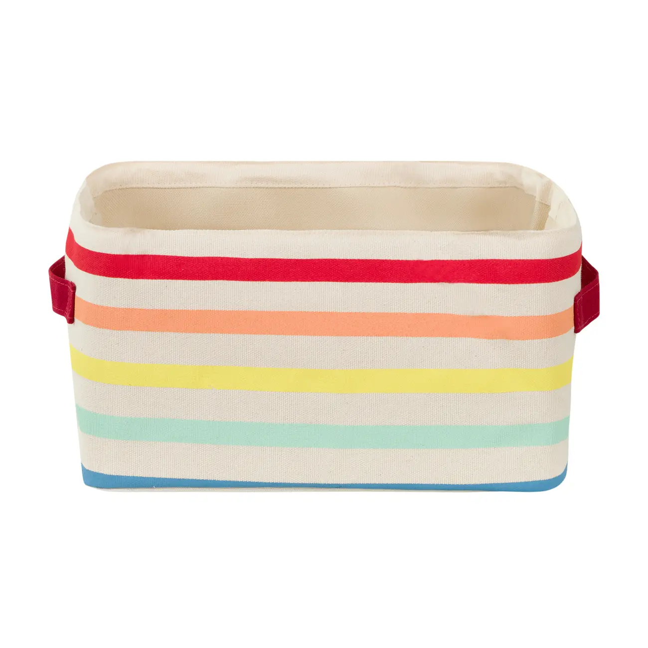 CESTO 16 CM X 28 CM X 20 CM ARCA-ÍRIS - BEGE/CORES CALEIDOCOLOR - Foto 1