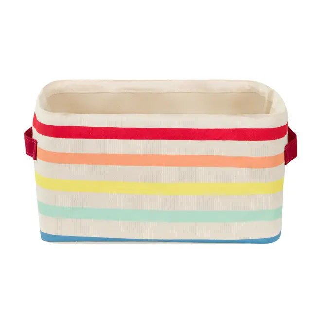 CESTO 16 CM X 28 CM X 20 CM ARCA-ÍRIS - BEGE/CORES CALEIDOCOLOR - Foto 1