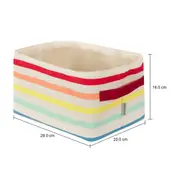 CESTO 16 CM X 28 CM X 20 CM ARCA-ÍRIS - BEGE/CORES CALEIDOCOLOR - Foto 5