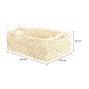 SUAPE CESTO C/ ALÇA 16 CM X 40 CM X 30 CM VRD - FIBRA NATURAL - Foto 8