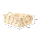 SUAPE CESTO C/ ALÇA 14 CM X 35 CM X 26 CM VRD - FIBRA NATURAL - Foto 8