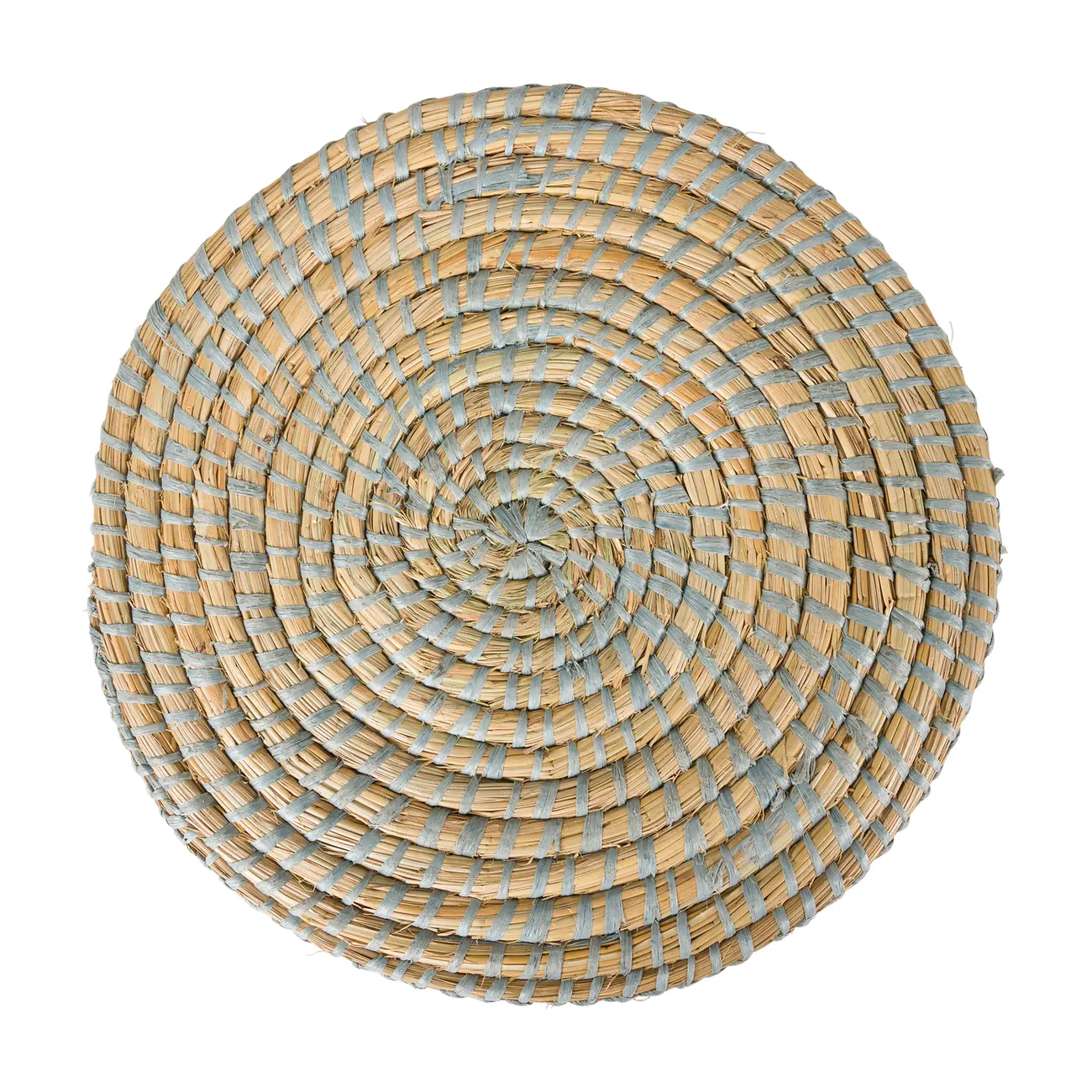 LUGAR AMERICANO 35 CM ESPIRAL GYRE - FIBRA NATURAL/CINZA CLARO - Foto 1