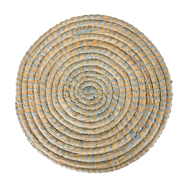 LUGAR AMERICANO 35 CM ESPIRAL GYRE - FIBRA NATURAL/CINZA CLARO - Foto 1
