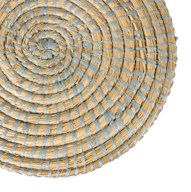 LUGAR AMERICANO 35 CM ESPIRAL GYRE - FIBRA NATURAL/CINZA CLARO - Foto 2