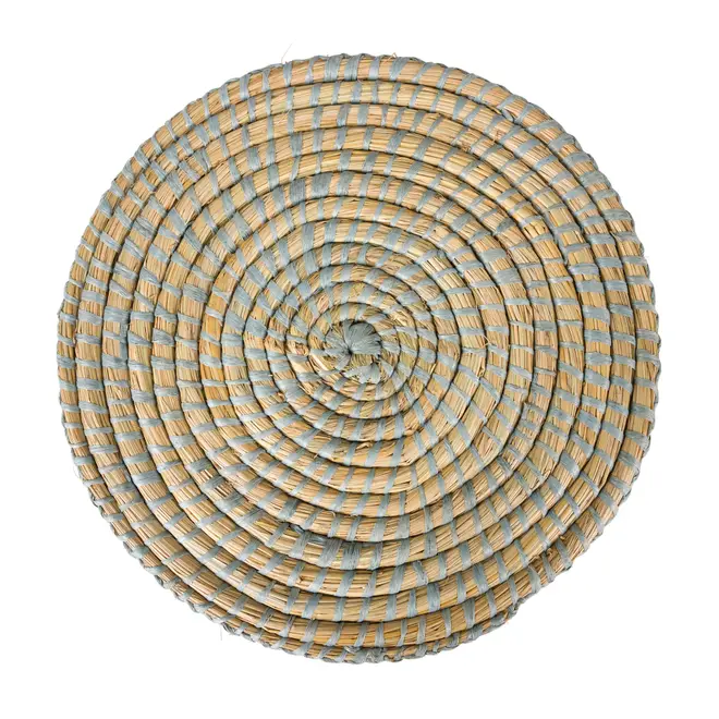 LUGAR AMERICANO 35 CM ESPIRAL GYRE - FIBRA NATURAL/CINZA CLARO - Foto 3