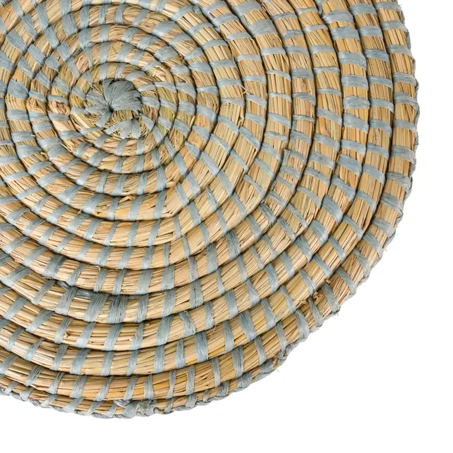 LUGAR AMERICANO 35 CM ESPIRAL GYRE - FIBRA NATURAL/CINZA CLARO - Foto 4