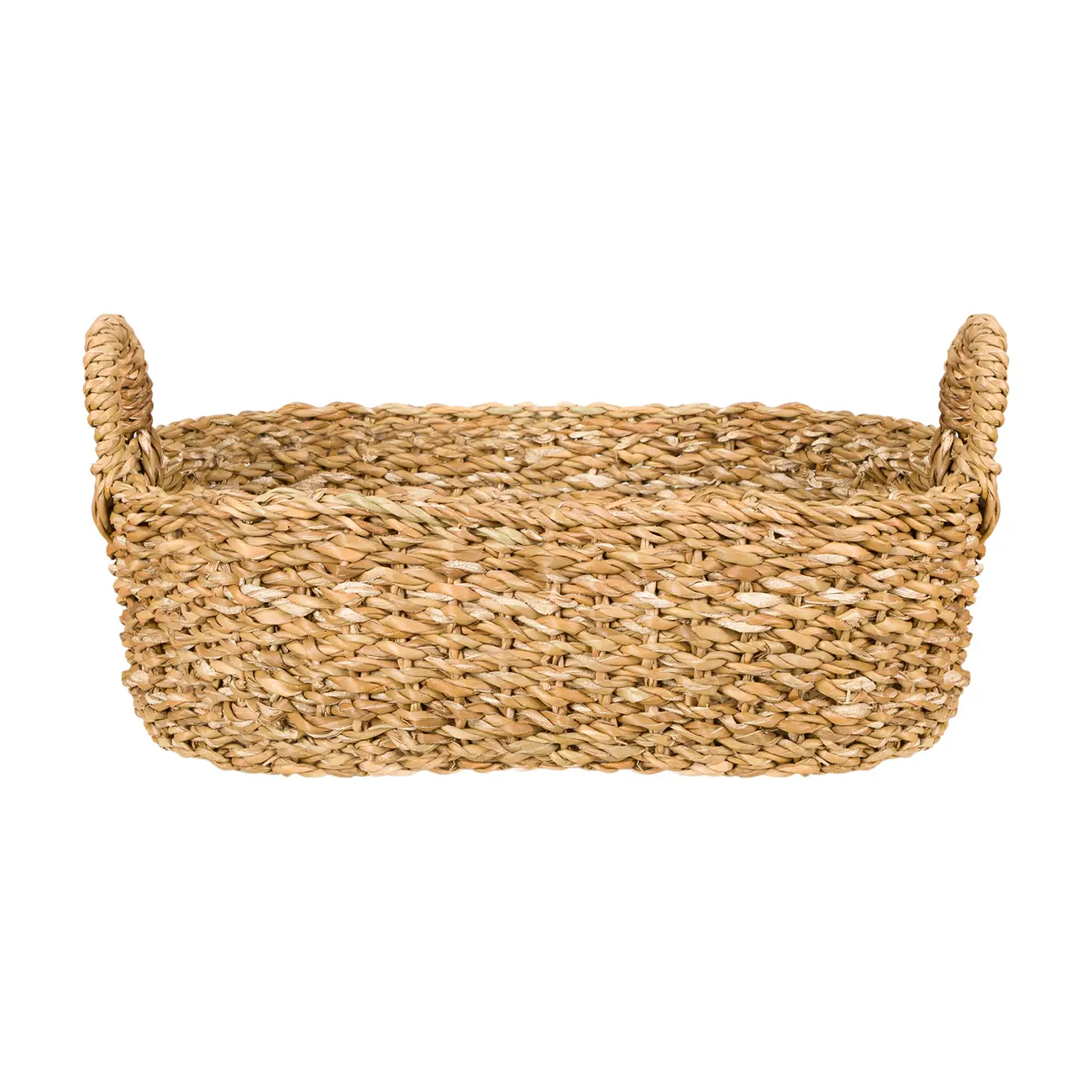 CESTO COM ALÇAS RETANGULAR 12 CM X 25 CM X 38 CM SANSU - FIBRA NATURAL - Foto 1