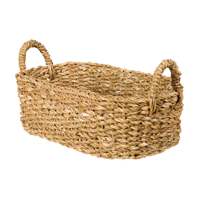 CESTO COM ALÇAS RETANGULAR 12 CM X 25 CM X 38 CM SANSU - FIBRA NATURAL - Foto 2