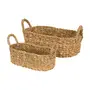 CESTO COM ALÇAS RETANGULAR 12 CM X 25 CM X 38 CM SANSU - FIBRA NATURAL - Foto 5