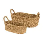CESTO COM ALÇAS RETANGULAR 12 CM X 25 CM X 38 CM SANSU - FIBRA NATURAL - Foto 5