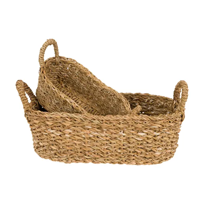 CESTO COM ALÇAS RETANGULAR 12 CM X 25 CM X 38 CM SANSU - FIBRA NATURAL - Foto 6